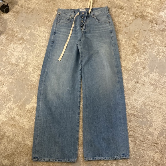 Citizens of Humanity Brynn Blue Wide-Leg Jeans 23 - Picture 5 of 9
